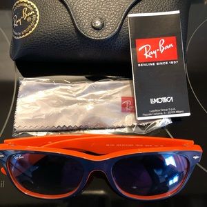 RAY BAN NAVY AND ORANGE SUNGLASSES 💙🧡